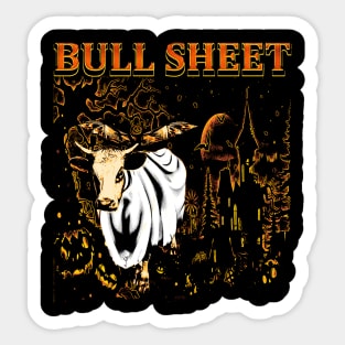 Bull Sheet Ghost Cow Sticker